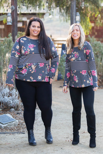 Middle Of The Road Colorblock Top