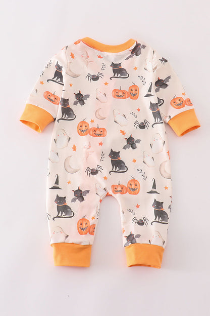 Halloween zip boy romper