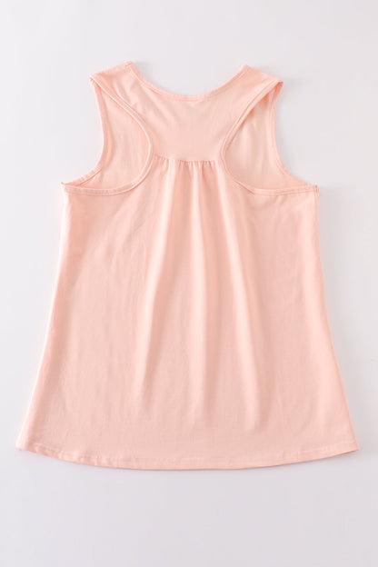 Peach blank basic kids teens adult tank top