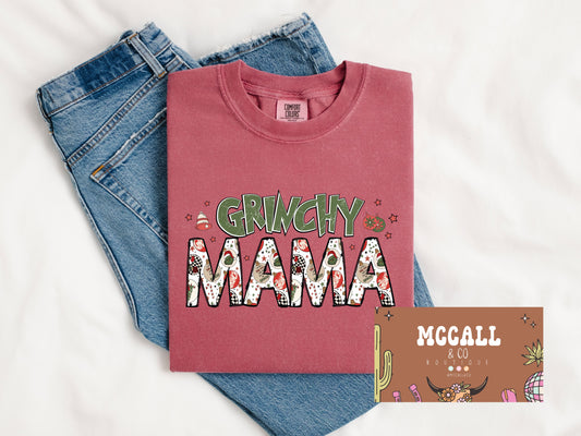 Grinchy Mama Comfort Colors Tee