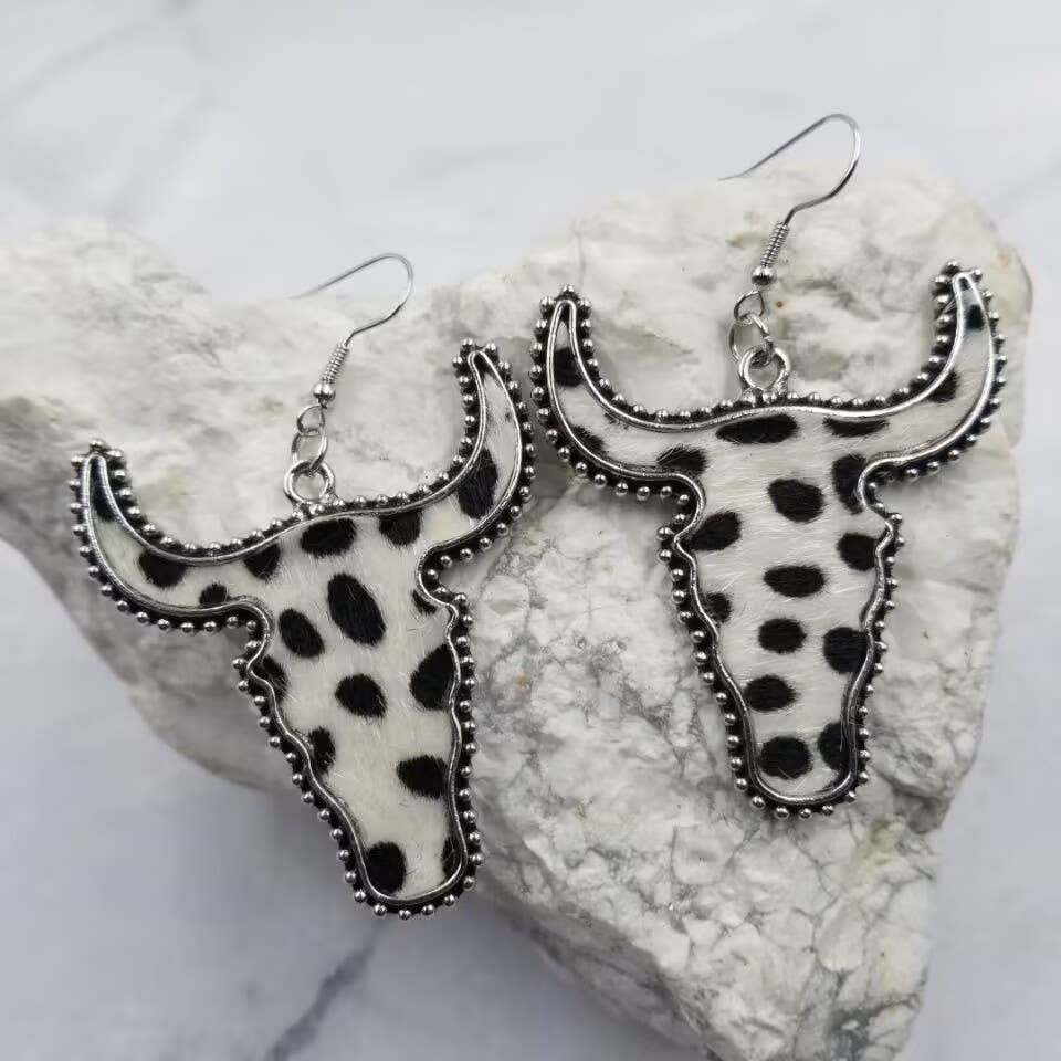 Western Leopard Cow Earrings: Leopard