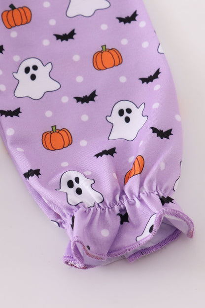 Premium Purple halloween print girl bubble