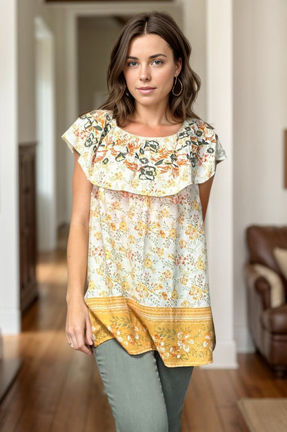 Brightest Flower Embroidered Top