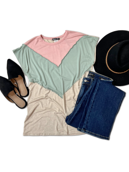 Chic Chevron Short Sleeve