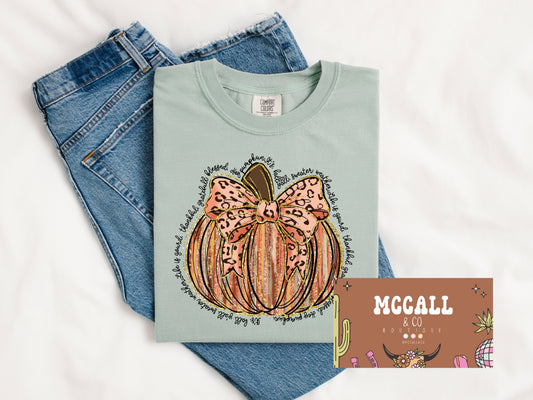 Fall pumpkin Comfort Colors Tee