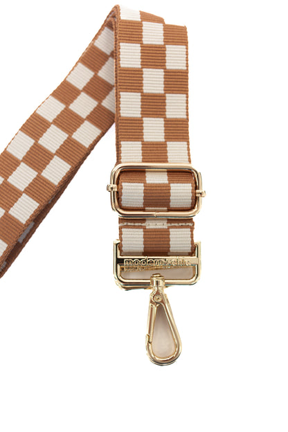 Lizzie Checkered Adjustable Bag Strap