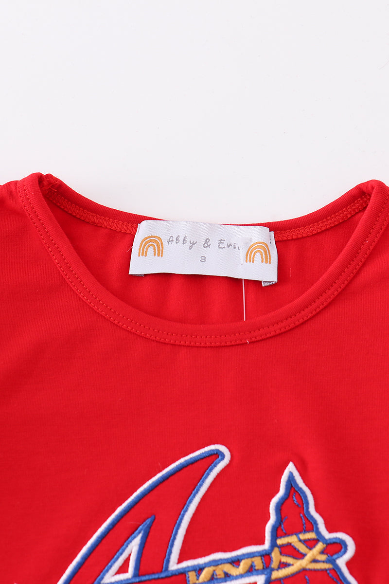 Atlanta baseball applique girl set