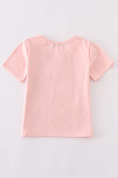 Pink farm fresh pumpkins girl top