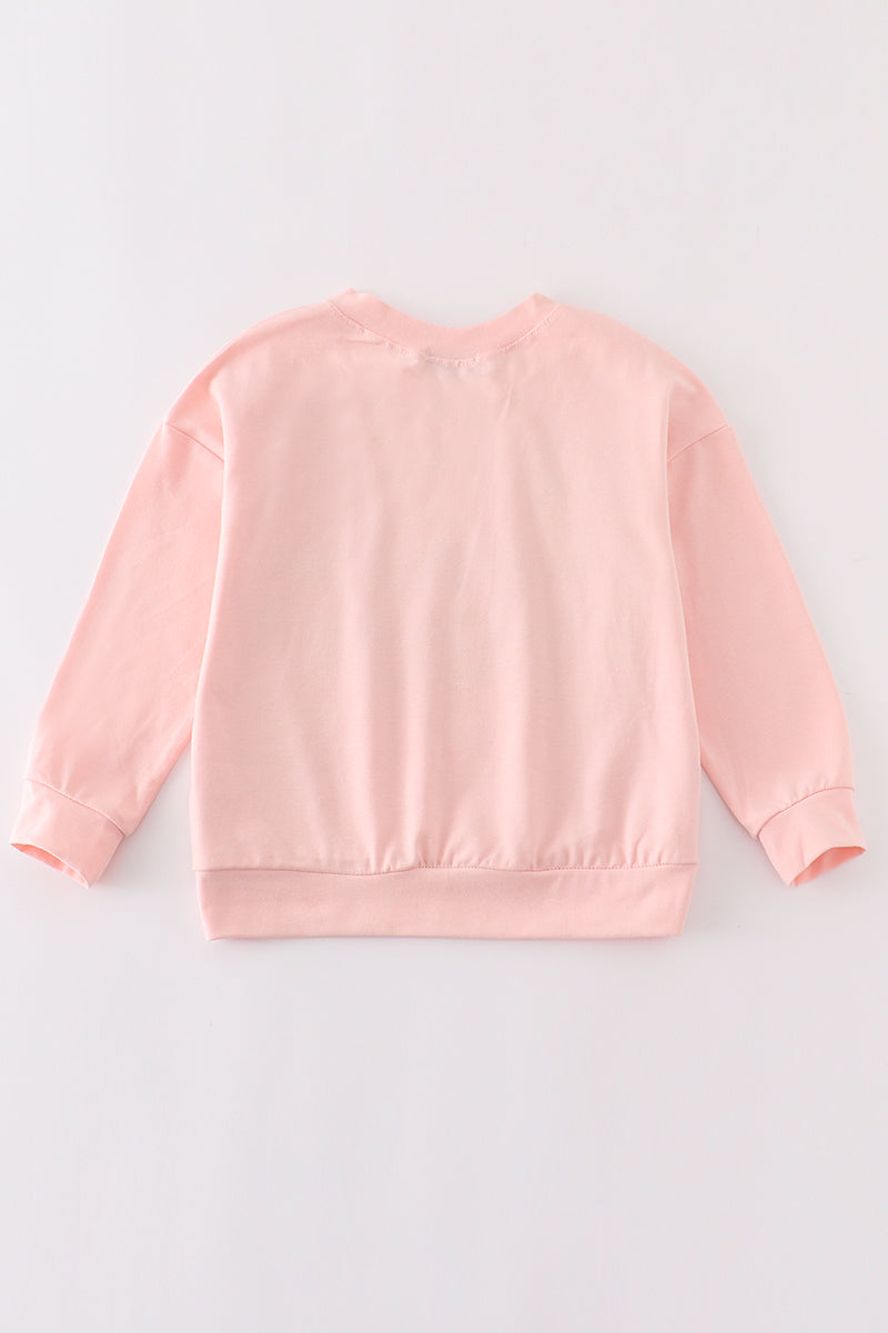 Pink farm fresh pumpkins girl top