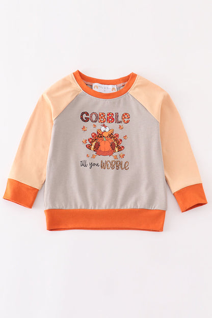 Thanksgiving turkey GOBBLE boy top