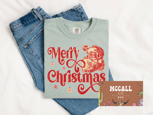 Merry Christmas Comfort Colors Tee