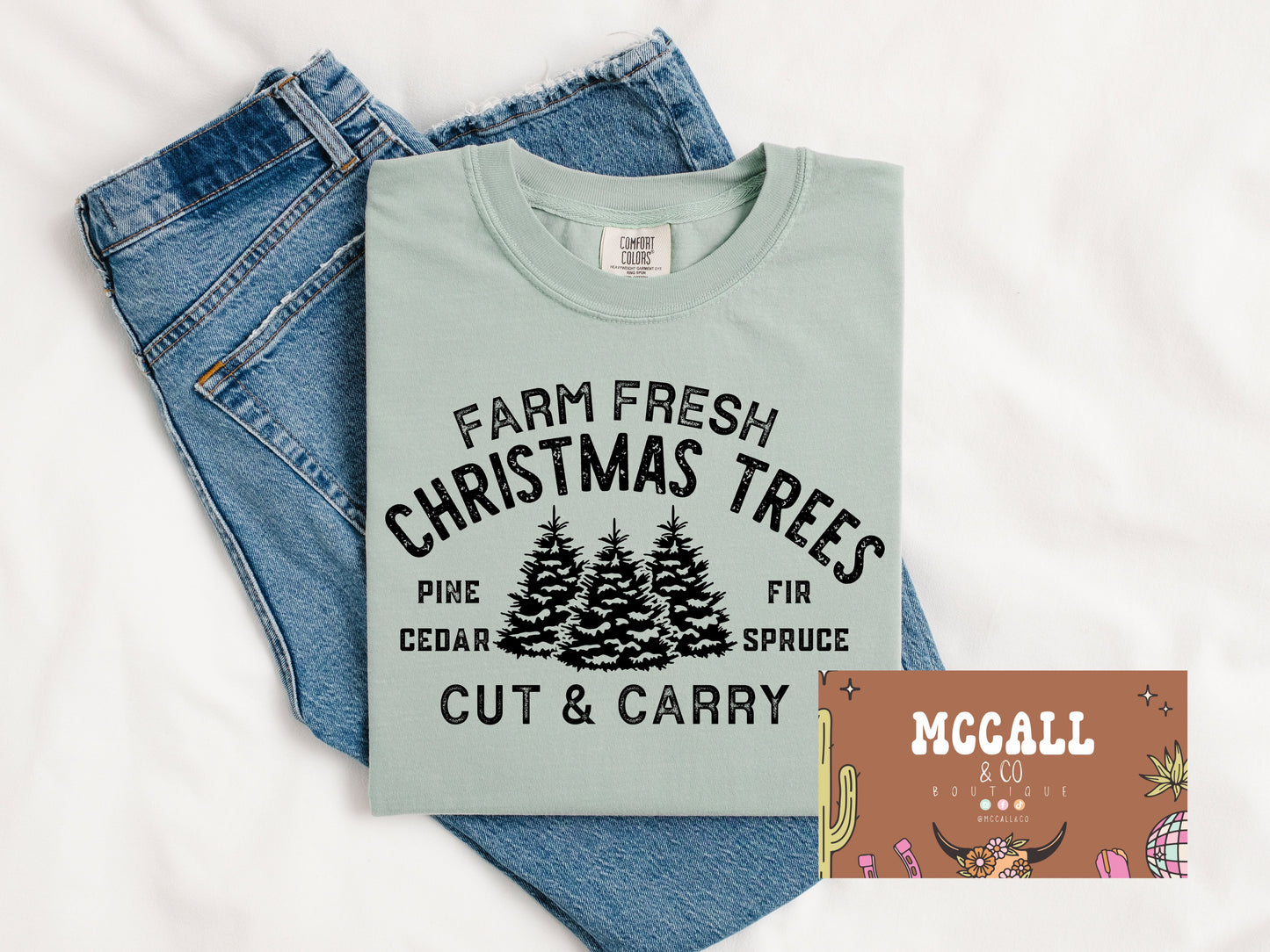 Christmas Tree Farm Comfort Colors Tee