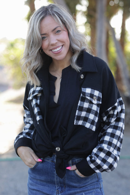 Feeling Fab Button Down Flannel Shacket