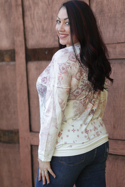 Rustic Charm Mandala Pullover