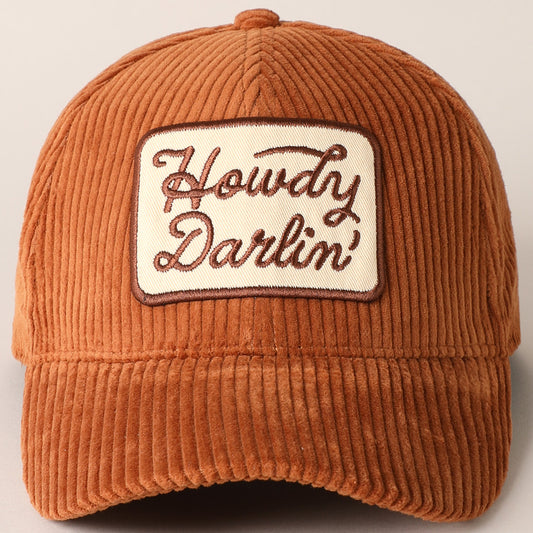 Orange Howdy Darlin' Corduroy Hat