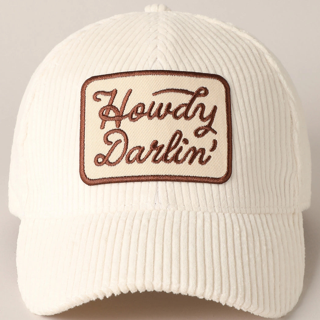 Cream Howdy Darlin' Corduroy Hat